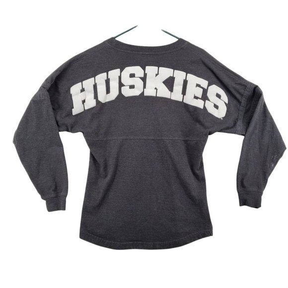 Northern Illinois Huskies Shirt Men's Long Sleeve Pullover Tee NCAA Black Small - Picture 2 of 12